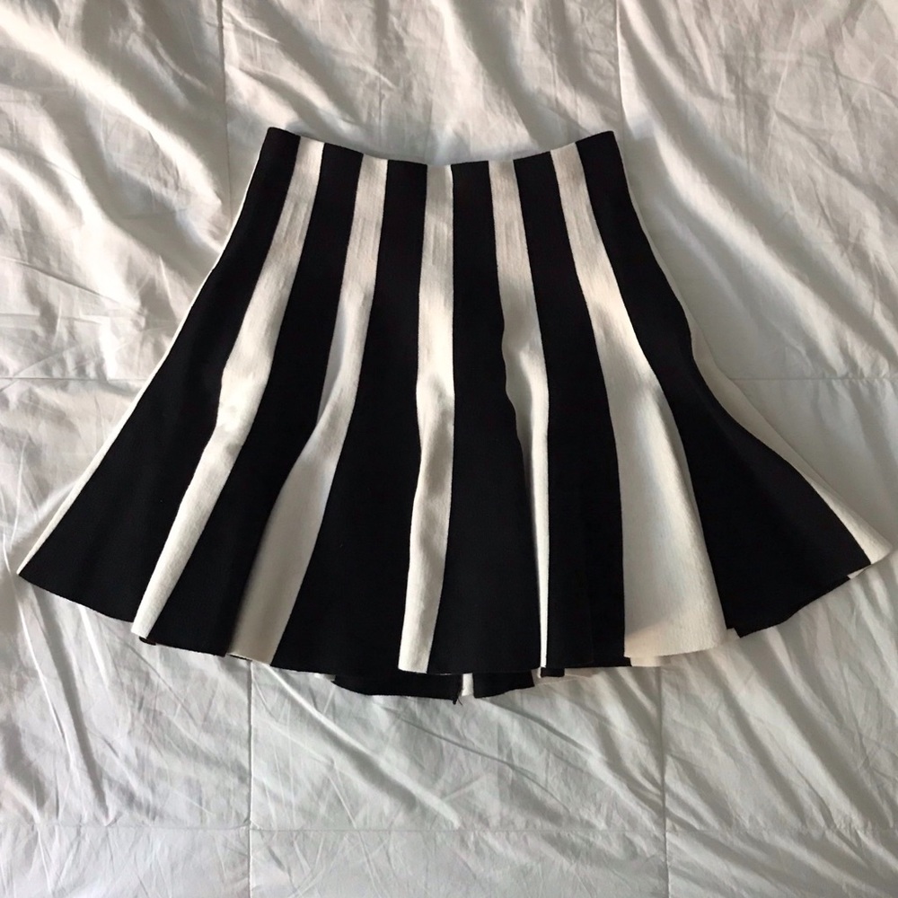 Foreign Exchange Black & White Skater Skirt - Med